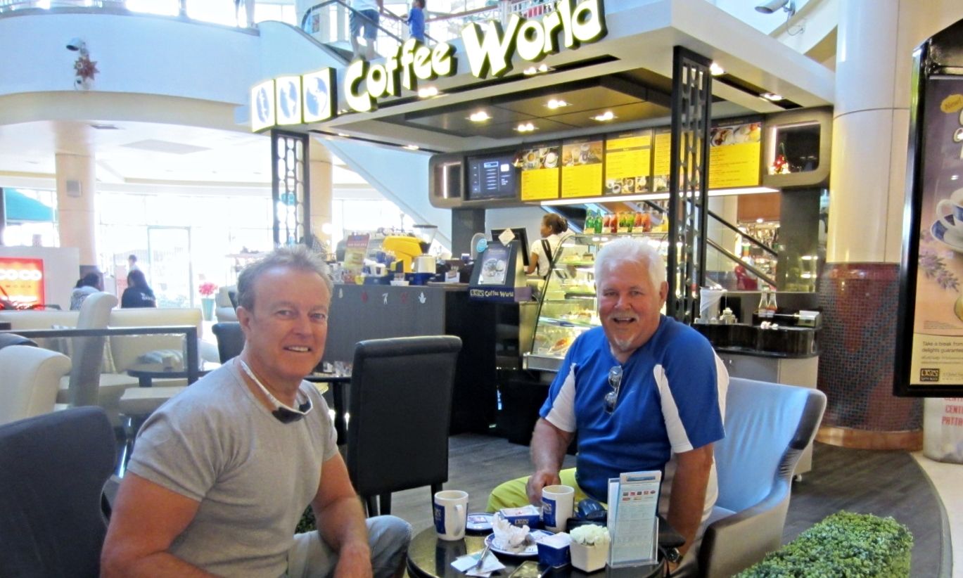 With Greg Clee at Coffee World photo GregCleeatCoffeeWorld.jpg