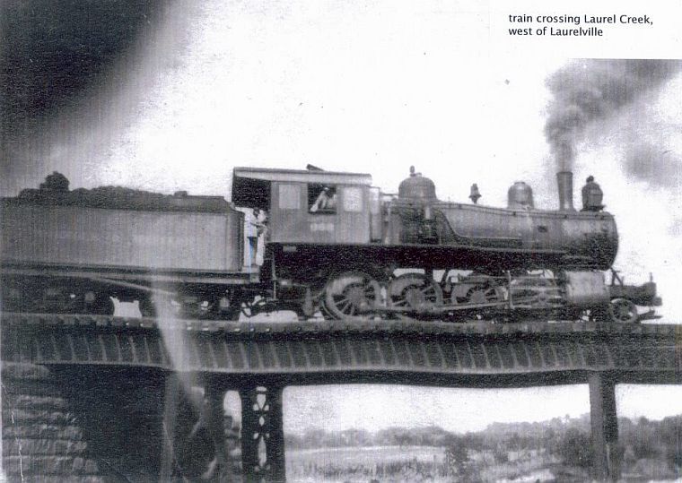 Laurelville Train Crossing 1903