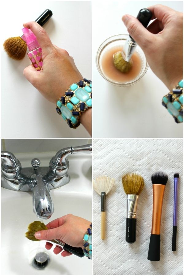 Steps natural for makeup brushes makeup (naturally): cleaning brush all clean your