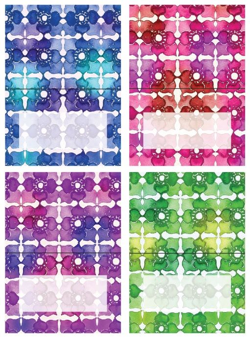 Printable Watercolor Floral Placecards