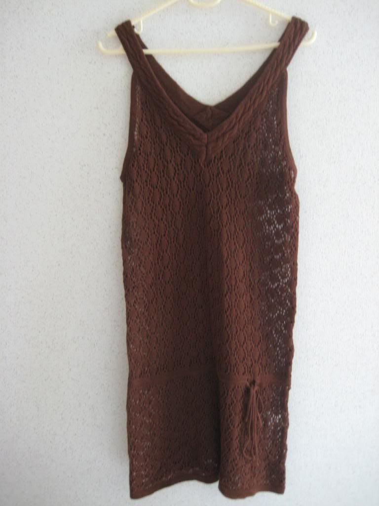 VICTORIA'S SECRET RACERBACK TANK DRESS CROCHET SKIRT XS