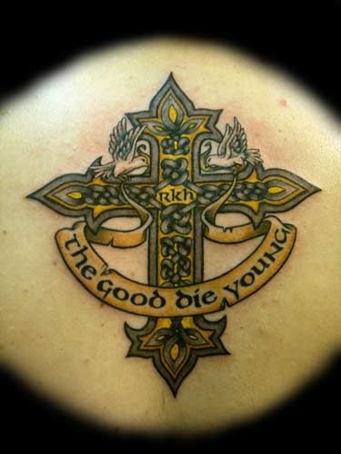 dragon cross tattoos gothic cross tattoos medieval lion tattoo