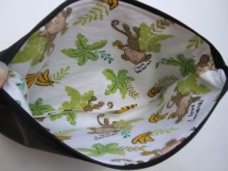Chalk Cloth Travel Bag, Monkeys Gone Bananas Flannel Lining-Now with PACK OF CHALK