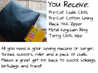 DIY CHALK CLOTH BAG--Full Color PDF TUTORIAL and KIT-VARIOUS PRINTS 3