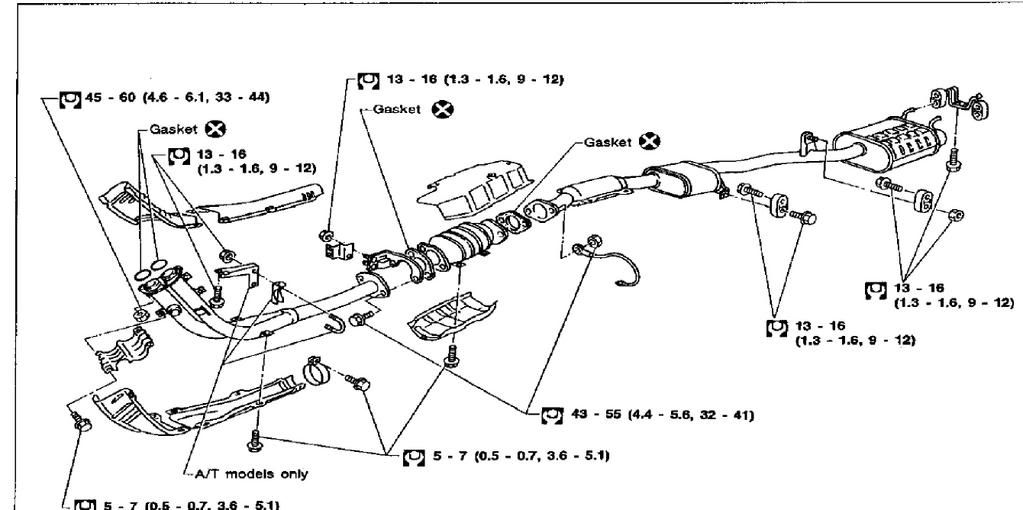 2005 Nissan pathfinder exhaust system diagram #8