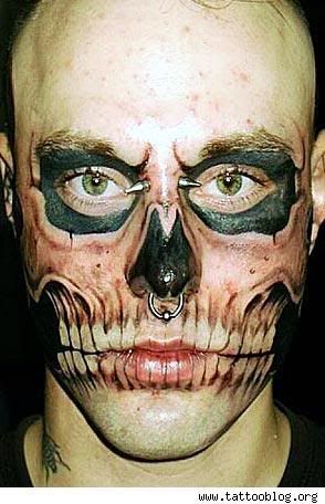 skull face tattoo. Skull Face Tattoo