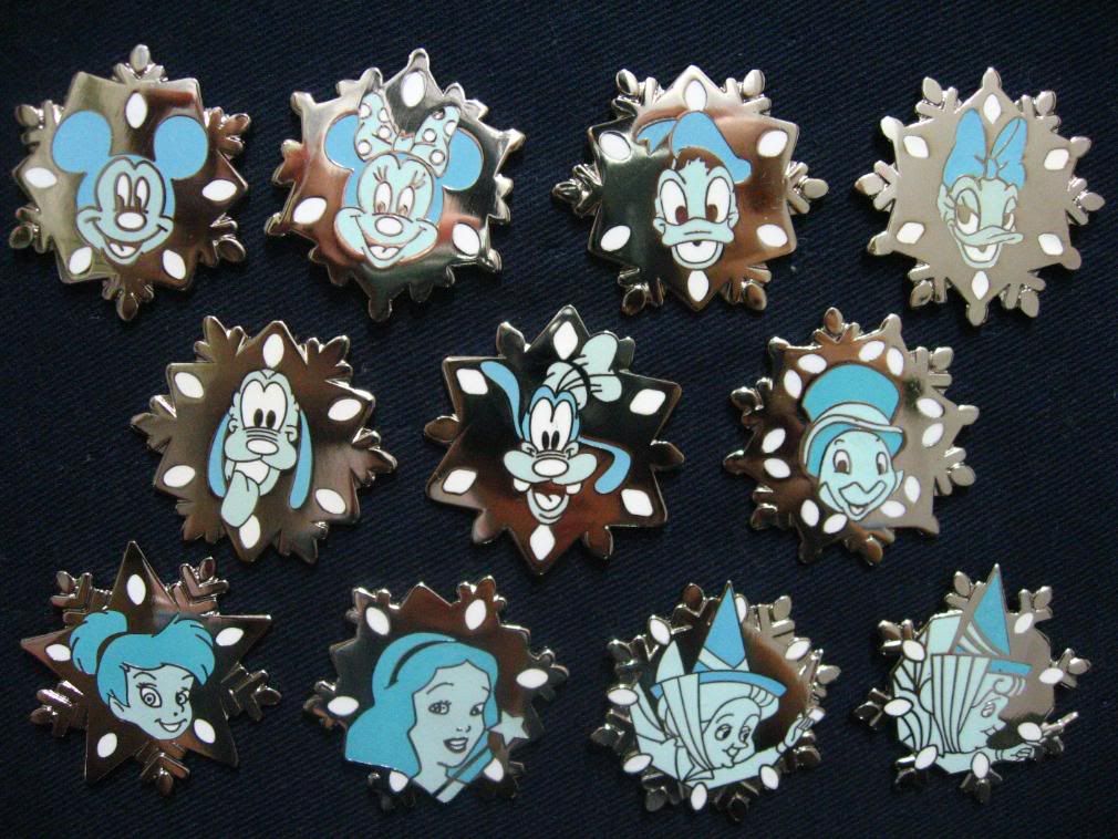 disney snowflake pin set