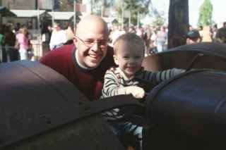 Daddy and Luke on the tractor