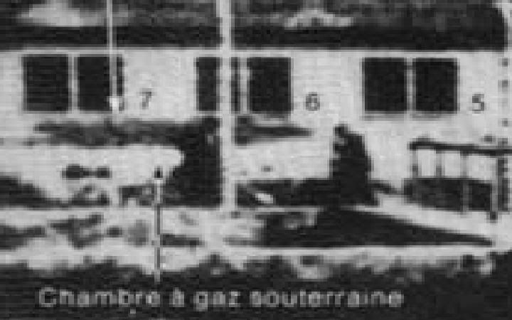 gas chambers during holocaust. In a close-up view of