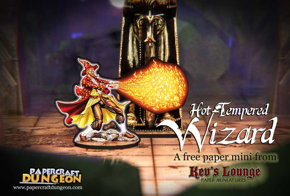 Paper Minis - Hot-Tempered Wizard