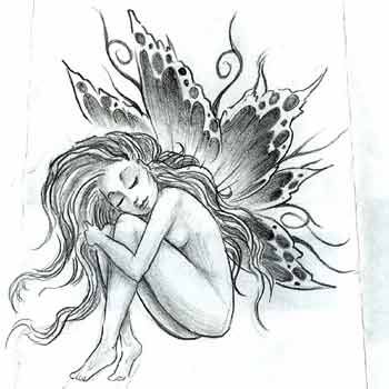 Designs For Drawing. fairy tattoo design drawing