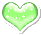 Tiny Green Glitter Heart