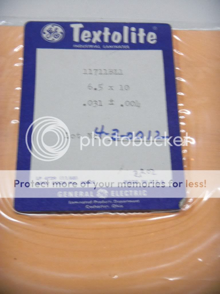 General Electric Textolite 6.5 inch X 10 inch sheet  