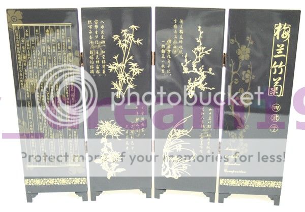 CHINESE BEAUTIFUL LACQUER PAINTING FOLDING SCREEN  