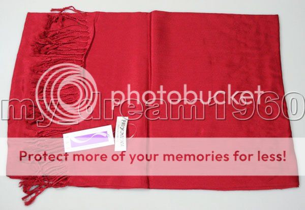 Pashmina New 100% Cashmere Solid Scarf Shawl Wrap red  