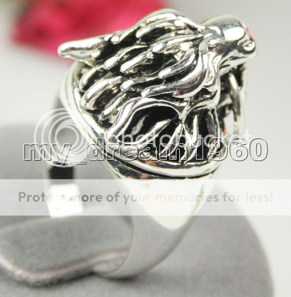 Tibet silver mens dragon ring  