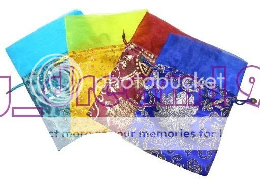 50PCS HANDMADE GORGEOUS CHINESE SILK&VOILE BAGS  