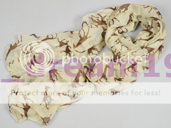 Lovely Soft Cotton & Linen giraffe Print Wrap SCARF  