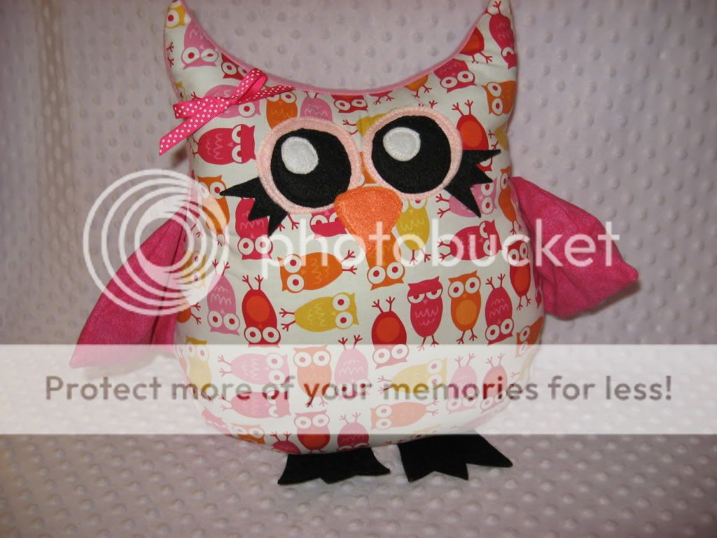 Little Hoot The Owl Urban Zoologie Owls in Pink Decor Pillow Handmade 