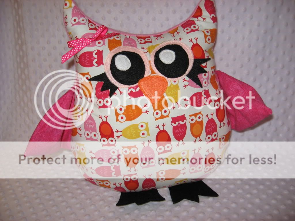 Little Hoot The Owl Urban Zoologie Owls in Pink Decor Pillow Handmade 