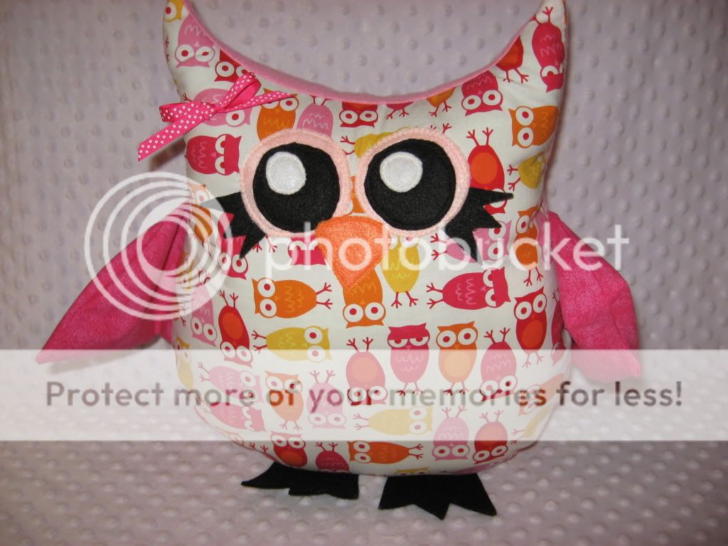 Little Hoot The Owl Urban Zoologie Owls in Pink Decor Pillow Handmade 