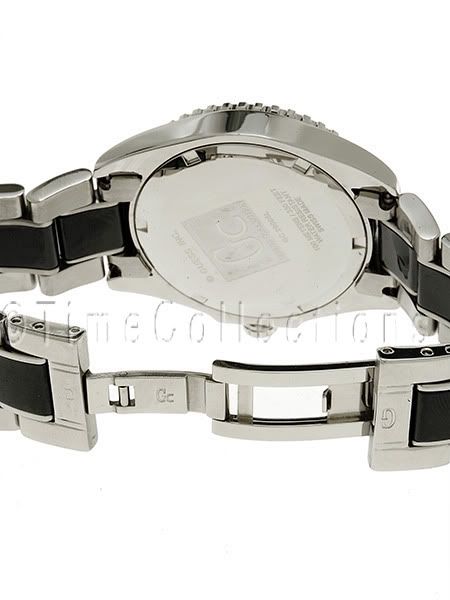   GC SPORT CLASS BLACK CERAMIC SS SILVER LADY WATCH G29005L3  